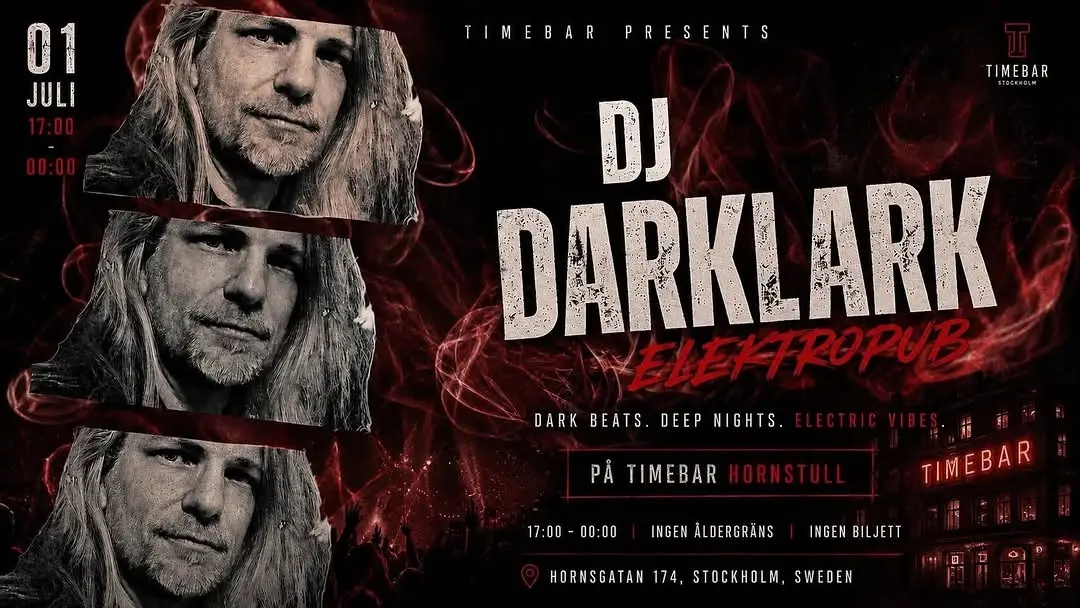 DJ Darklark – ElektroPub på Timebar Hornstull