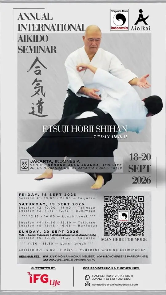 2026 AIKIDO SEMINAR IN JAKARTA WITH ETSUJI HORII SHIHAN