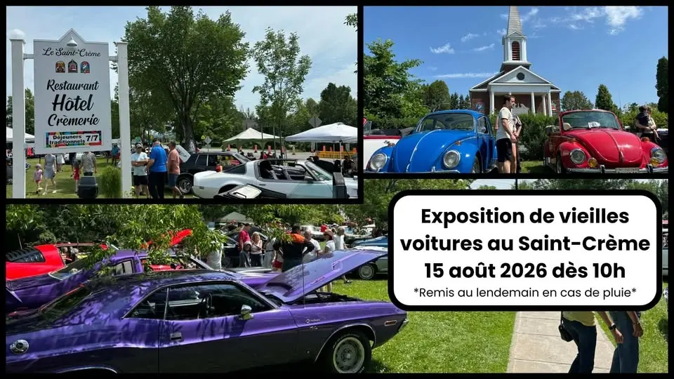 Exposition de vieilles voitures au Saint-Crème