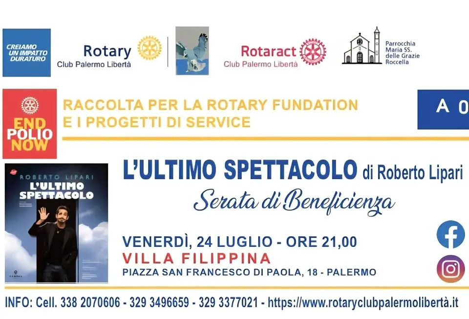 ROBERTO LIPARI in L'Ultimo Spettacolo? Evento Solidale by Rotary Club Palermo Liberta'