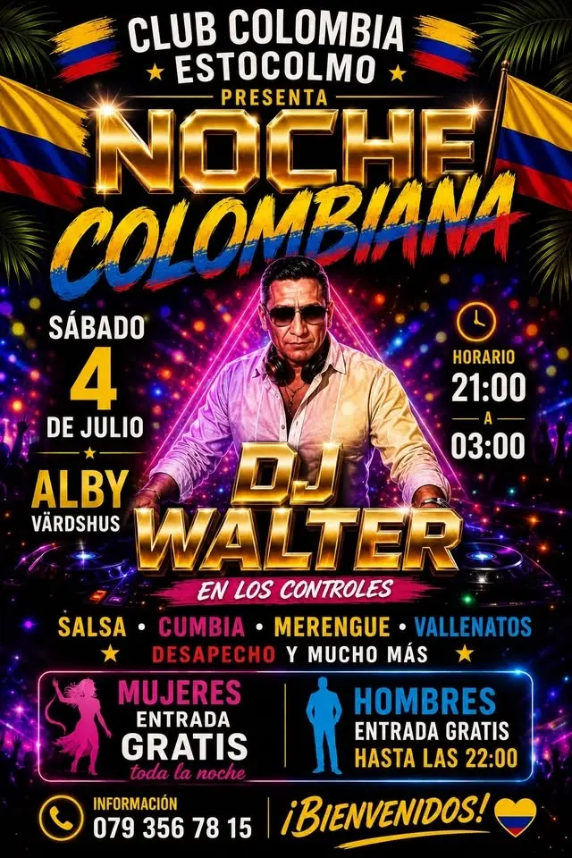 🇨🇴🎉 CLUB COLOMBIA ESTOCOLMO PRESENTA 🎉🇨🇴 🌟 NOCHE COLOMBIANA 🌟 📍 Alby Värdshus 