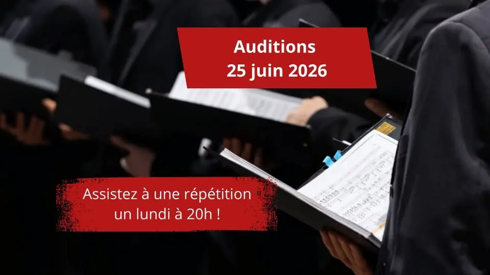 Auditions pour rejoindre le Chœur d'Oratorio de Lyon