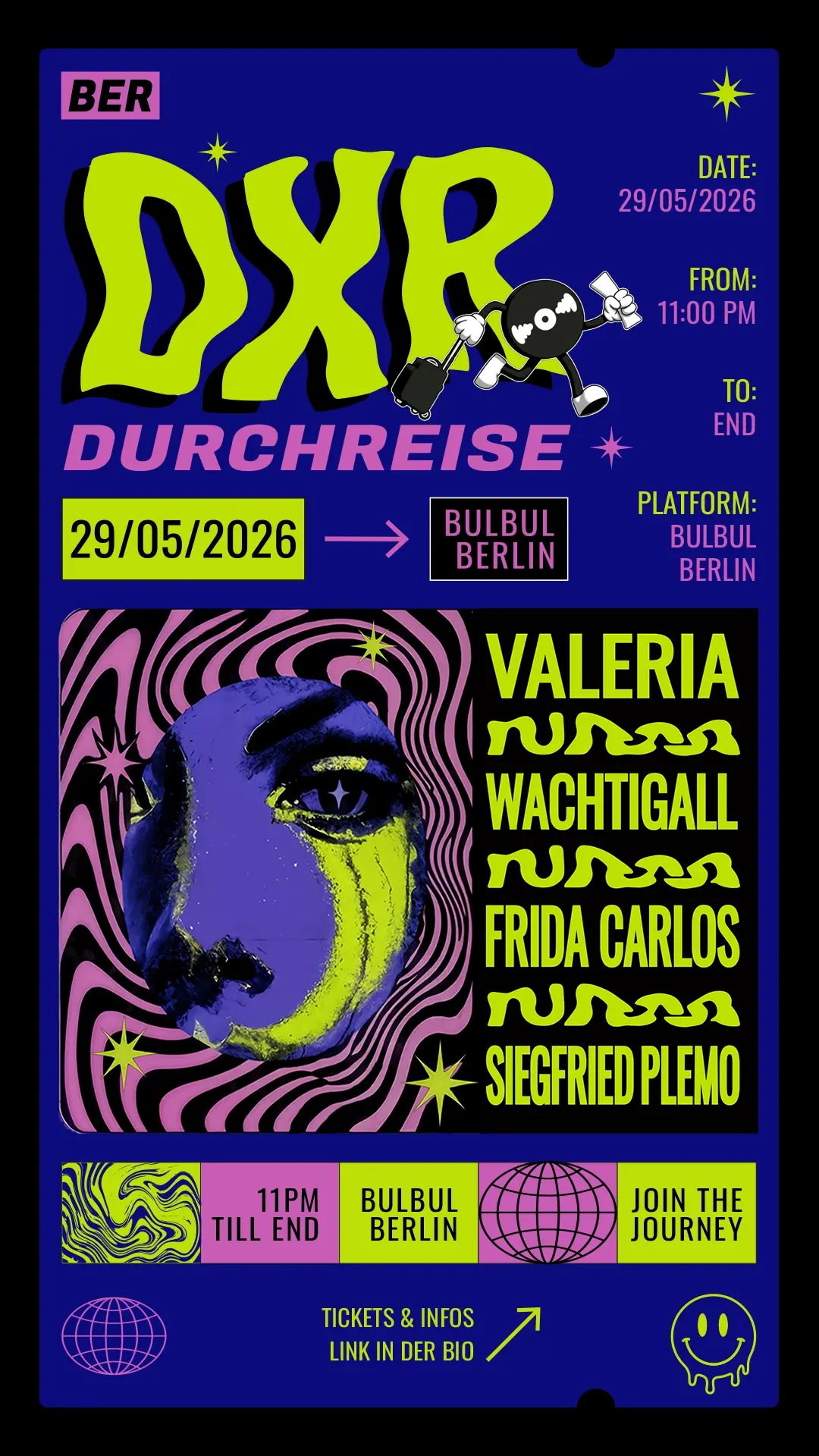 Durchreise: Valeria, Wachtigall, Frida Carlos, Siegfried Plemo