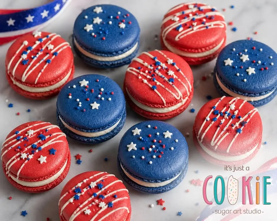 French Macaron Basics 4th of July Edition