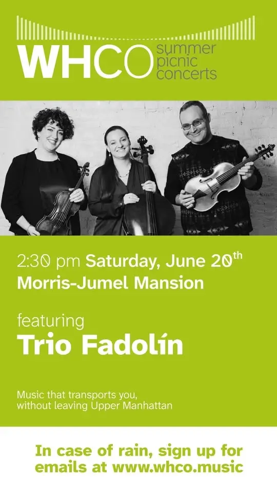 WHCO Summer Picnic Concerts: Trio Fadolín