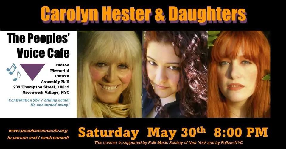 Carolyn Hester & Daughters Amy & Karla Blume – In-Person & Livestream