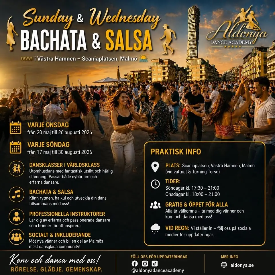 ★Bachata & salsa social dans • bachata workshops • varje onsdag & söndag • Scaniaplatsen • Aldonya★