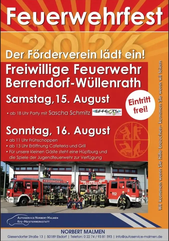 Feuerwehrfest Berrendorf-Wüllenrath 2026