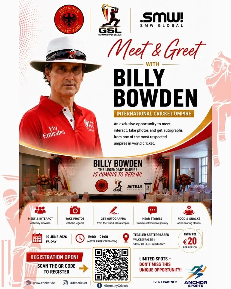MEET & GREET WITH BILLY BOWDEN – THE LEGENDARY INTERNATIONAL CRICKET UMPIRE!