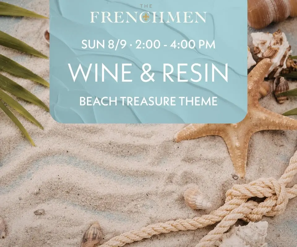 Wine & Resin - Beach Treasure Theme