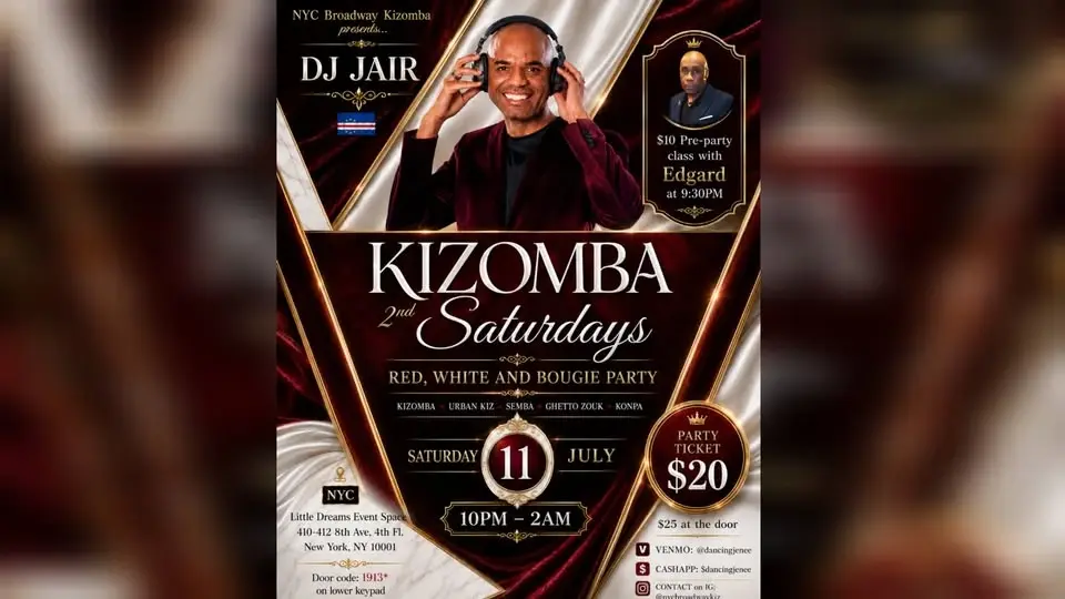 NYC Kizomba 2nd Saturdays with DJ Jair [Red, White, and Bougie Party]