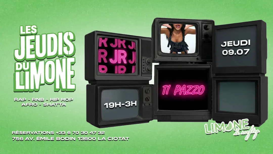 Les Jeudis Du Limone 9 Juillet 19h - 03h X Rap Hip Pop