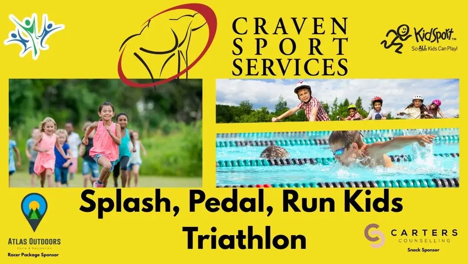 Splash, Pedal, Run Kids Triathlon for KidSport Presented by Craven SPORT Services
