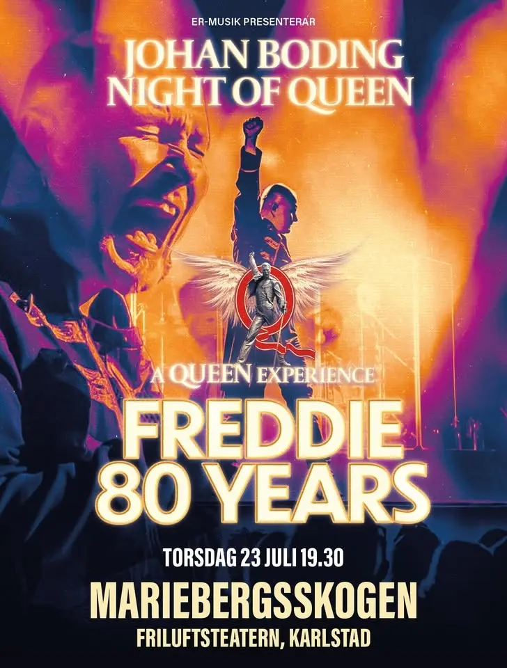 FREDDIE 80 YEARS - JOHAN BODING & NIGHT OF QUEEN - FRILUFTSTEATERN KARLSTAD