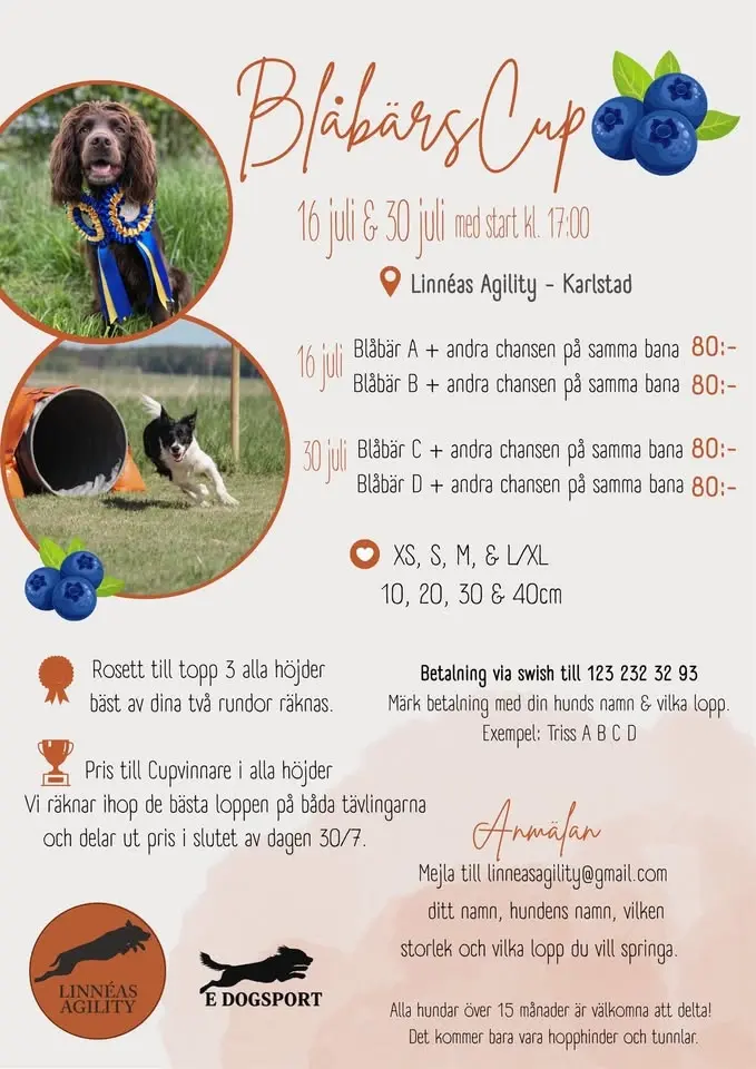 BlåbärsCup hos Linnéas Agility