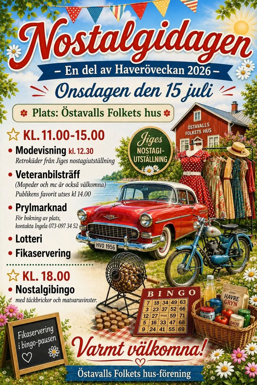 Nostalgidagen Östavalls Folkets hus - Haveröveckan