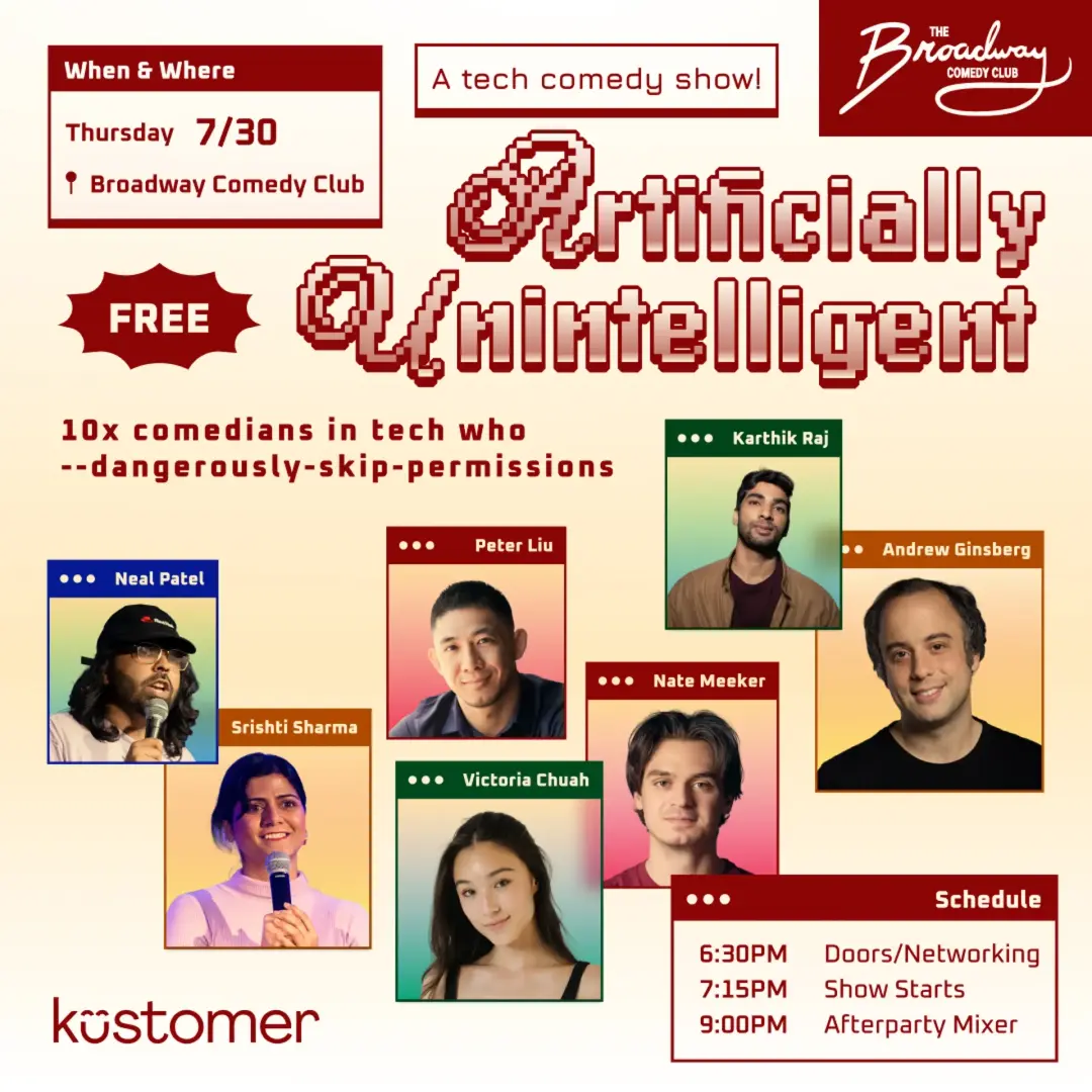 Artificially Unintelligent: NYC Tech Comedy Show (July)