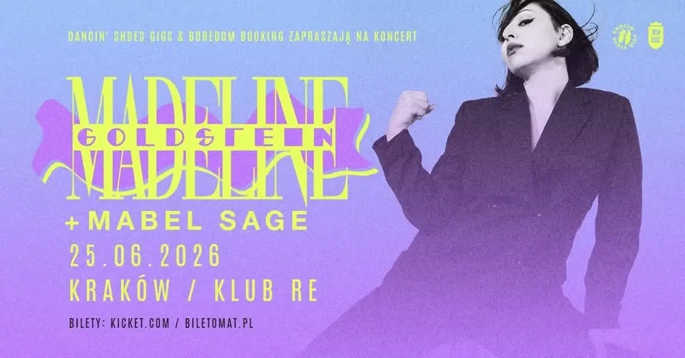 MADELINE GOLDSTEIN · MABEL SAGE · 25.06.2026 · Klub Re, Kraków
