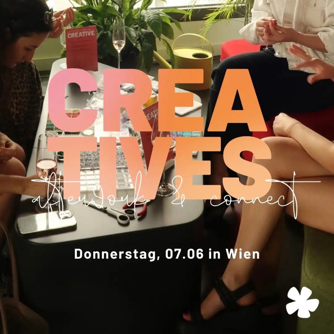 Afterwork Event für die Kreativbranche - creatives who get together mit Paneltalk, Zeit zum Connection & Austauschen