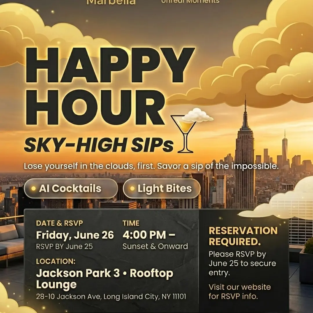Marbella × Break Real: Sky-High Sips Rooftop Happy Hour