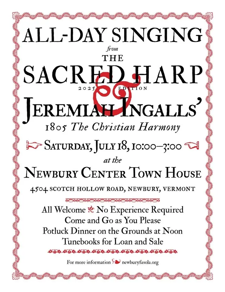 Sacred Harp and Jeremiah Ingalls All-Day Singing