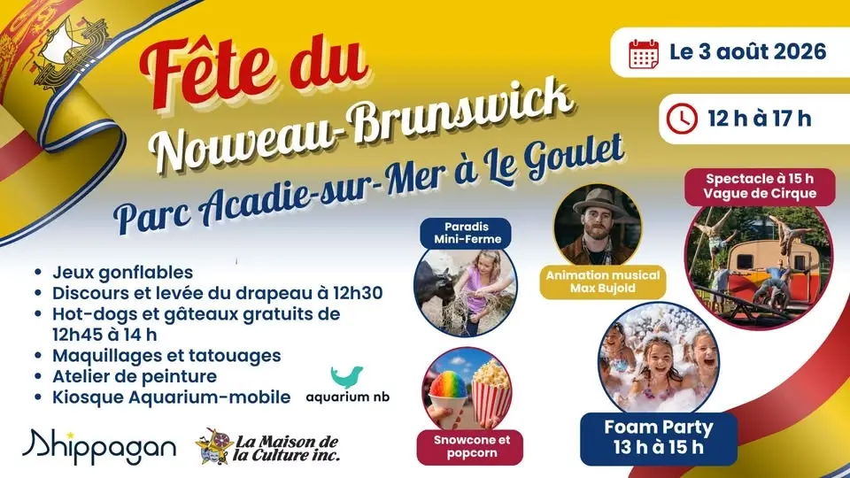 Fête du Nouveau-Brunswick au Parc Acadie-sur-Mer à Le Goulet