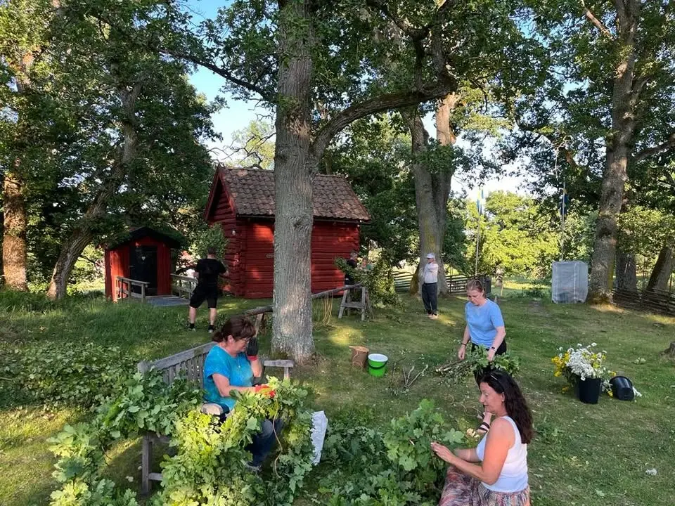 Lövning av midsommarstången