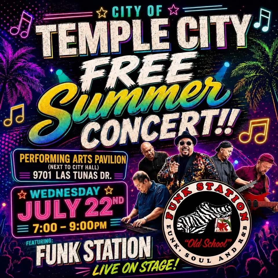 City of Temple City Summer Concert featuring FUNK STATION!