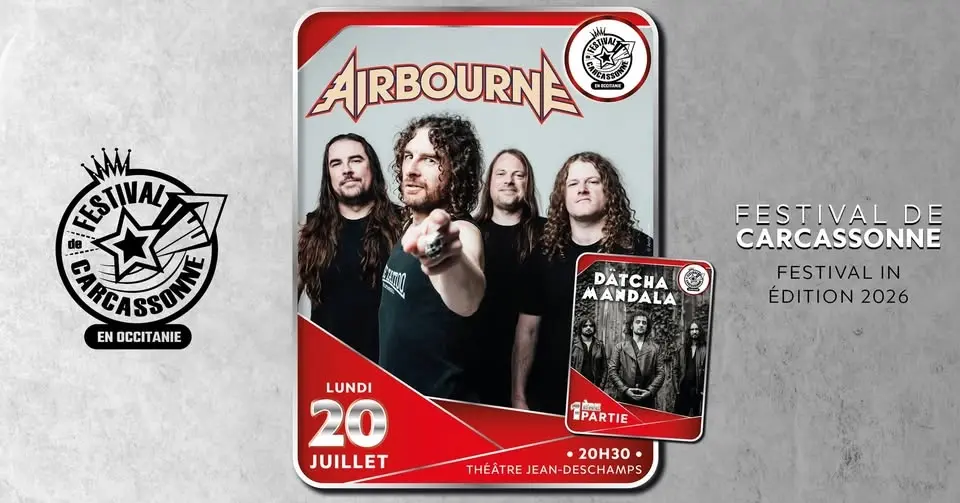 Airbourne (1ère partie : Dätcha Mandala) - Festival de Carcassonne 2026