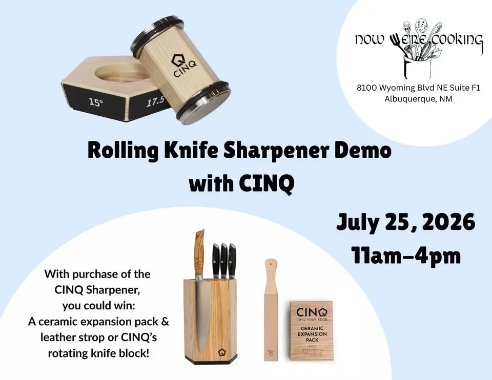 Rolling Knife Sharpener Demo with CINQ & Republic of Tea Sampling