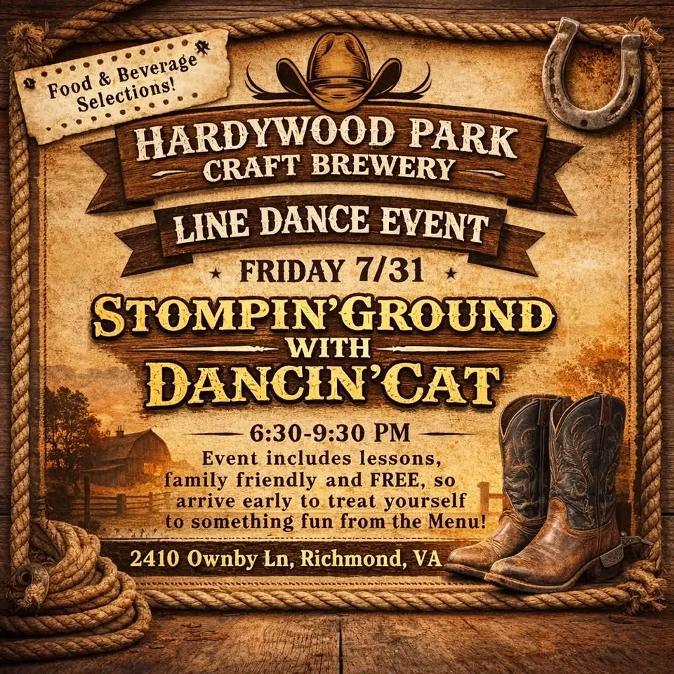 Open Line Dance with Free Lessons, Friday 7/31, 6:30-9:30pm