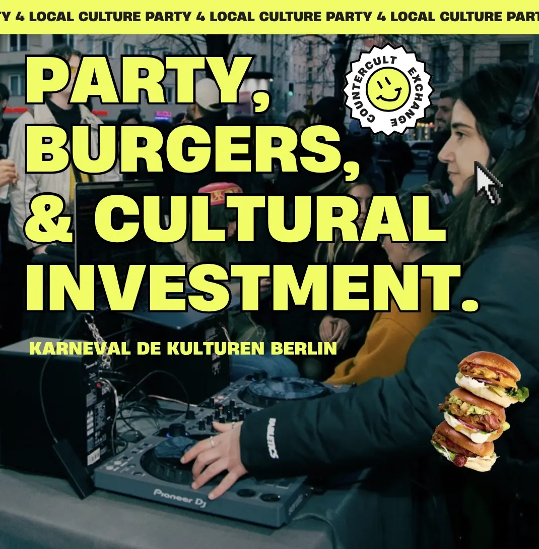 party, burgers, & cultural investment