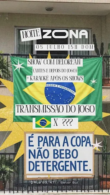 Noite Zona Jogo Brasil + Delorean