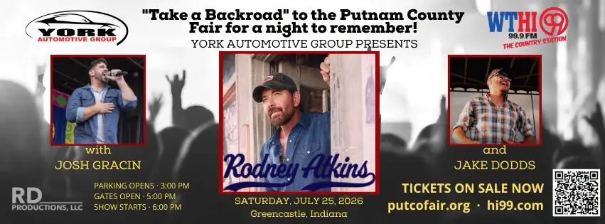 York Automotive presents Rodney Atkins, Josh Gracin and Jake Dodds at the Putnam County Fair