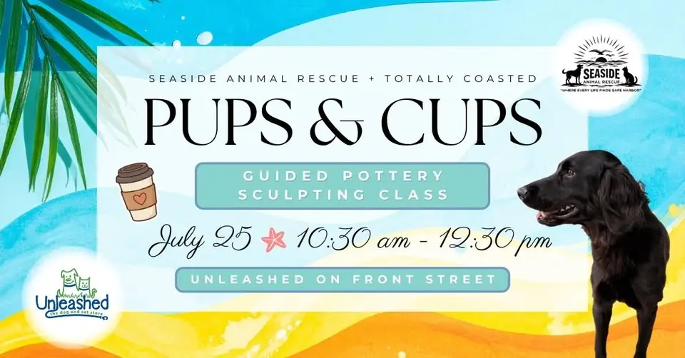 Pups & Cups with Seaside Animal Rescue and Totally Coasted