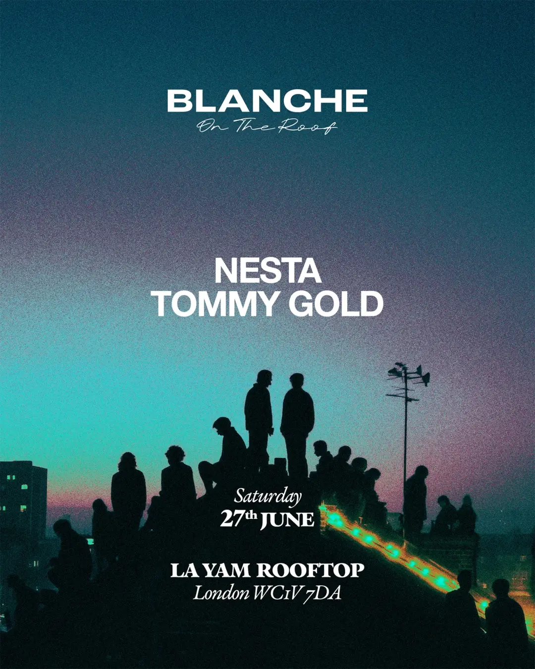 Blanche on the Roof with Nesta and Tommy Gold
