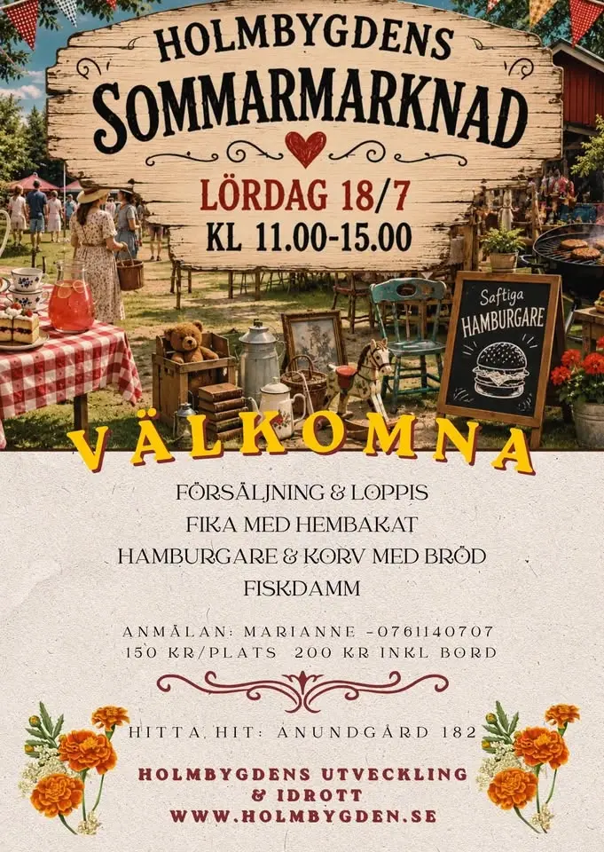 Sommarmarknad 2026 i Anundgård