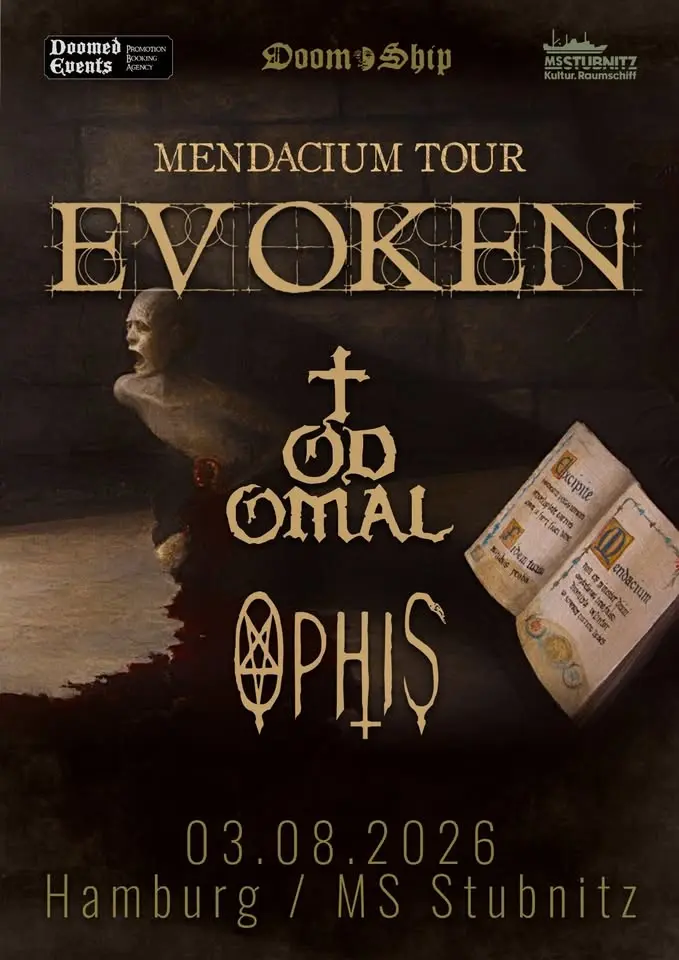 Evoken Mendacium Tour 2026 Hamburg MS Stubnitz