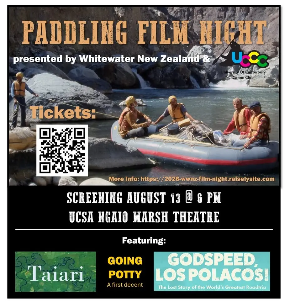 2026 WWNZ & UCCC Paddling Film Night - CHRISTCHURCH