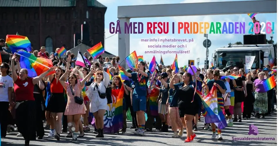 Gå med RFSU i Prideparaden 2026