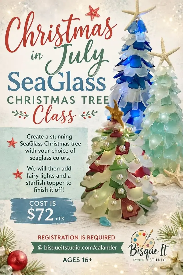Sea Glass Tree w/fairy light