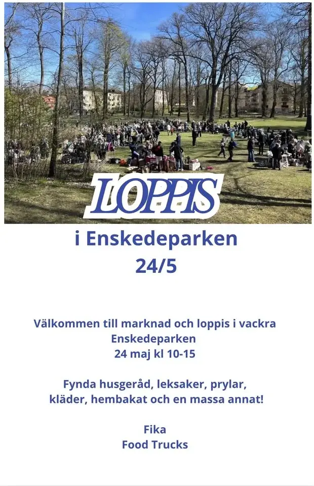 Loppis i Enskedeparken 