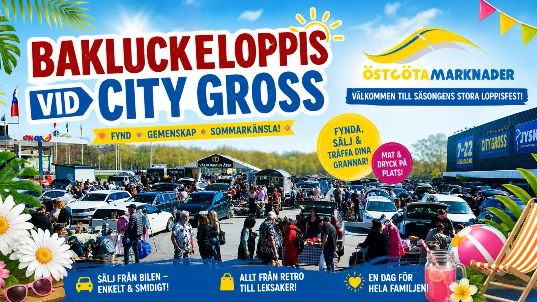 Bakluckeloppis vid City Gross/Leons juli