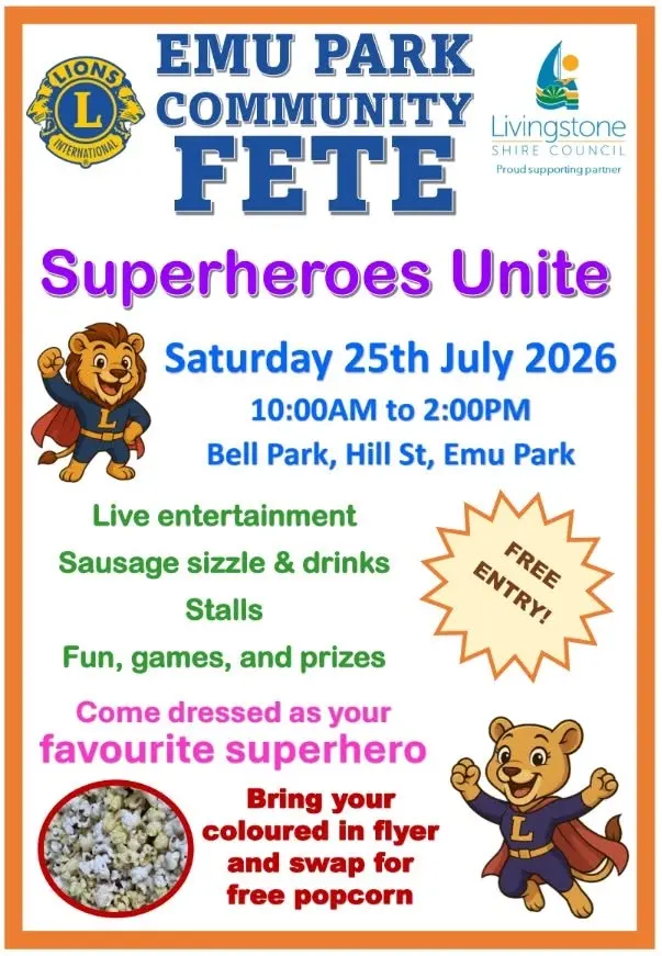 Emu Park Community Fete - Superheroes Unite