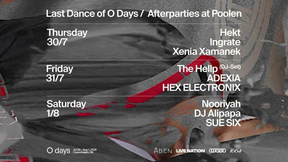 O Days Afterparty with Nooriyah // Poolen Outside