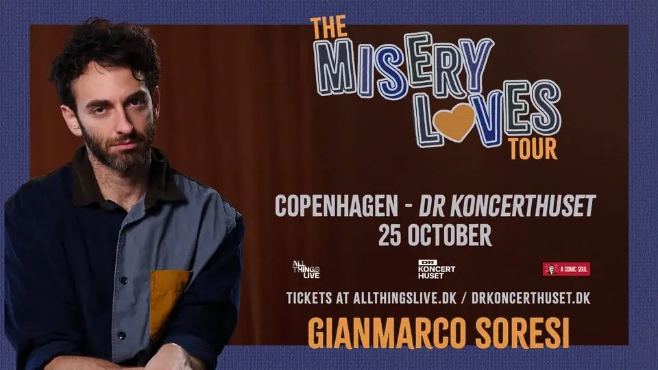 Gianmarco Soresi: The Misery Loves Tour - 25. oktober - DR Koncerthuset (få billetter tilbage)
