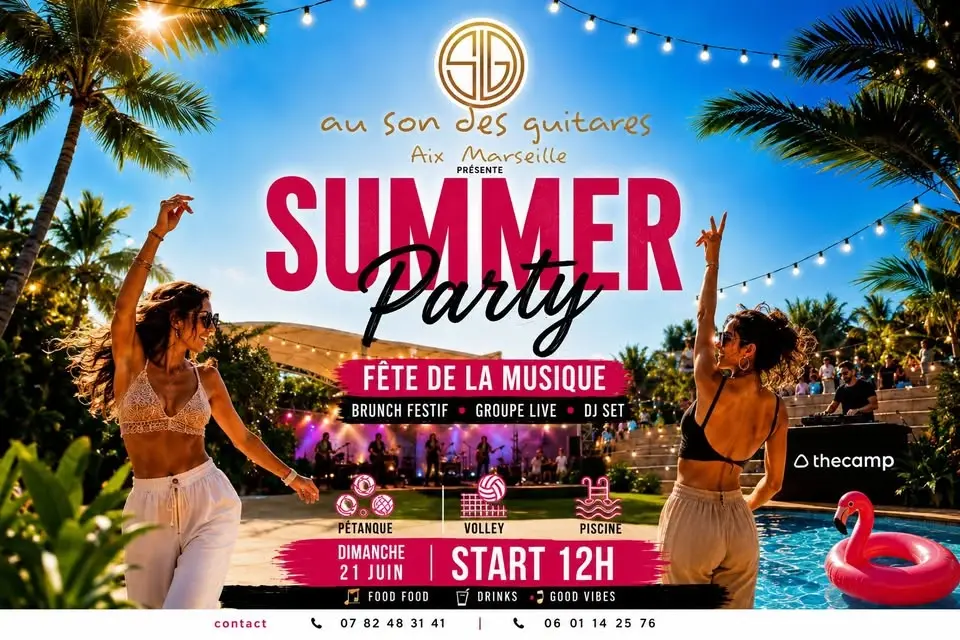 ÉVÉNEMENT | La fête de la musique avec le son des guitares AIx et Marseille à thecamp
