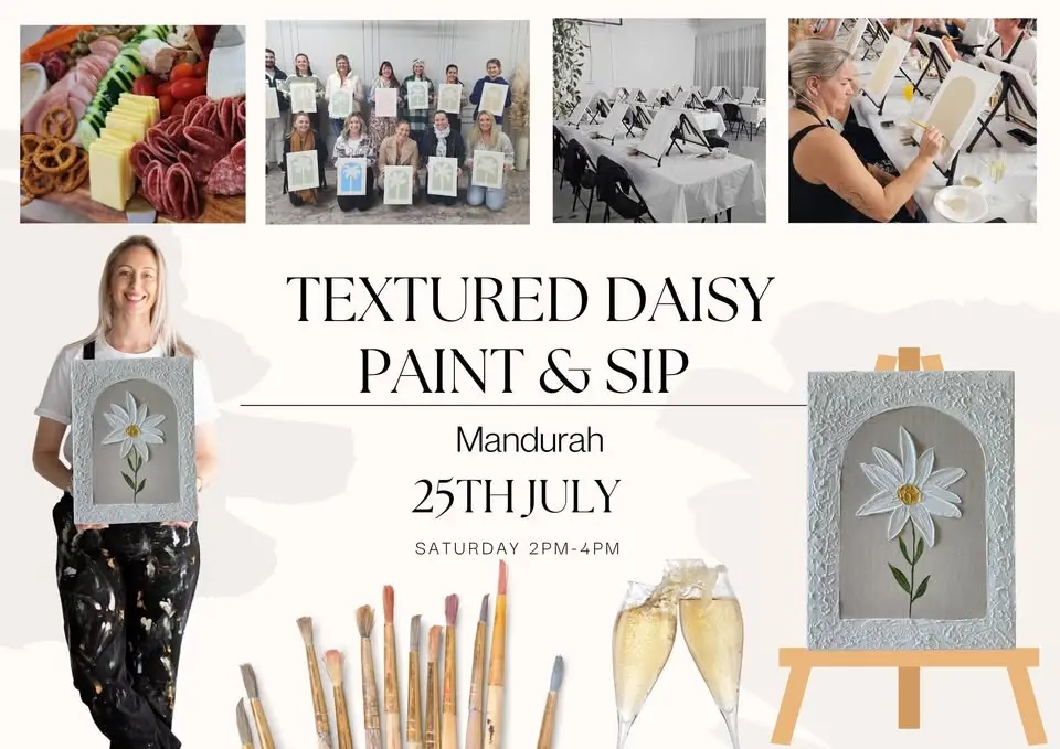 Textured Daisy PAINT & SIP 