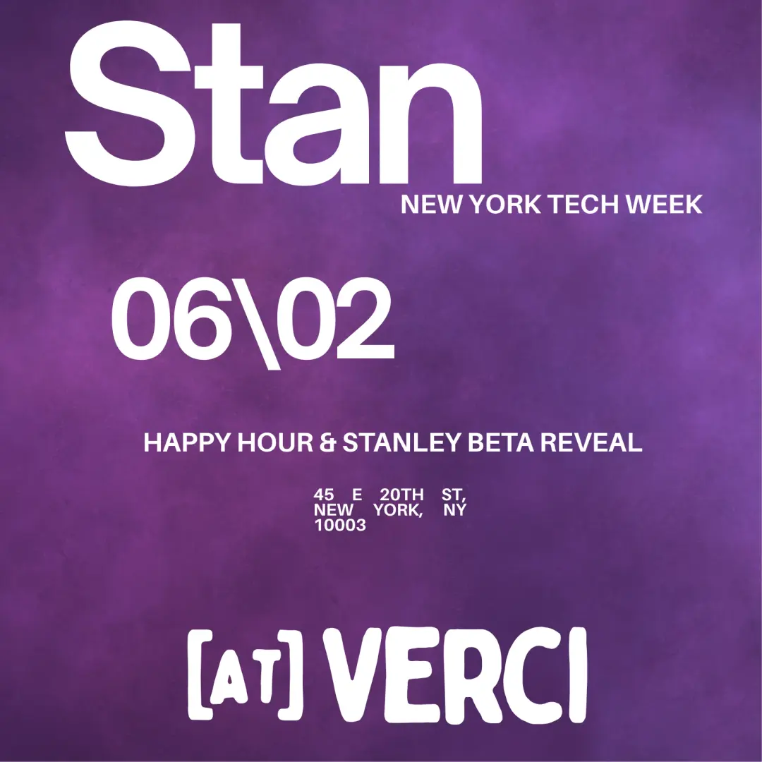 Stan x Verci: Happy Hour & Stanley Beta Reveal