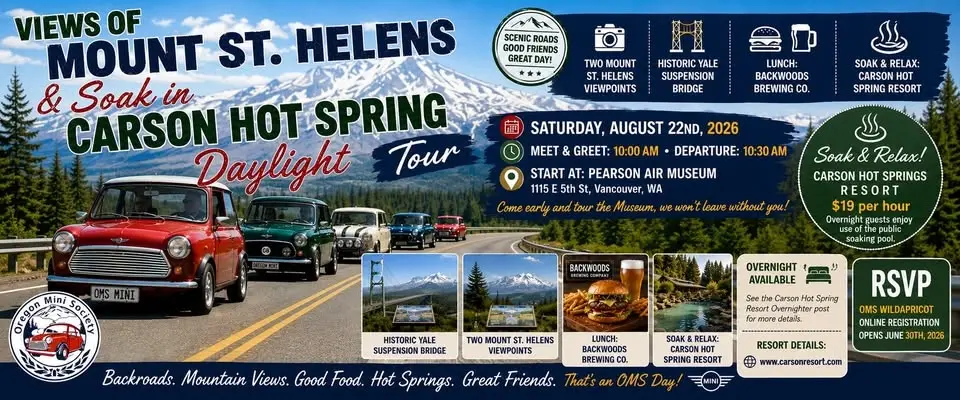 Views of Mount St. Helens & Carson Hot Springs Daylight Tour